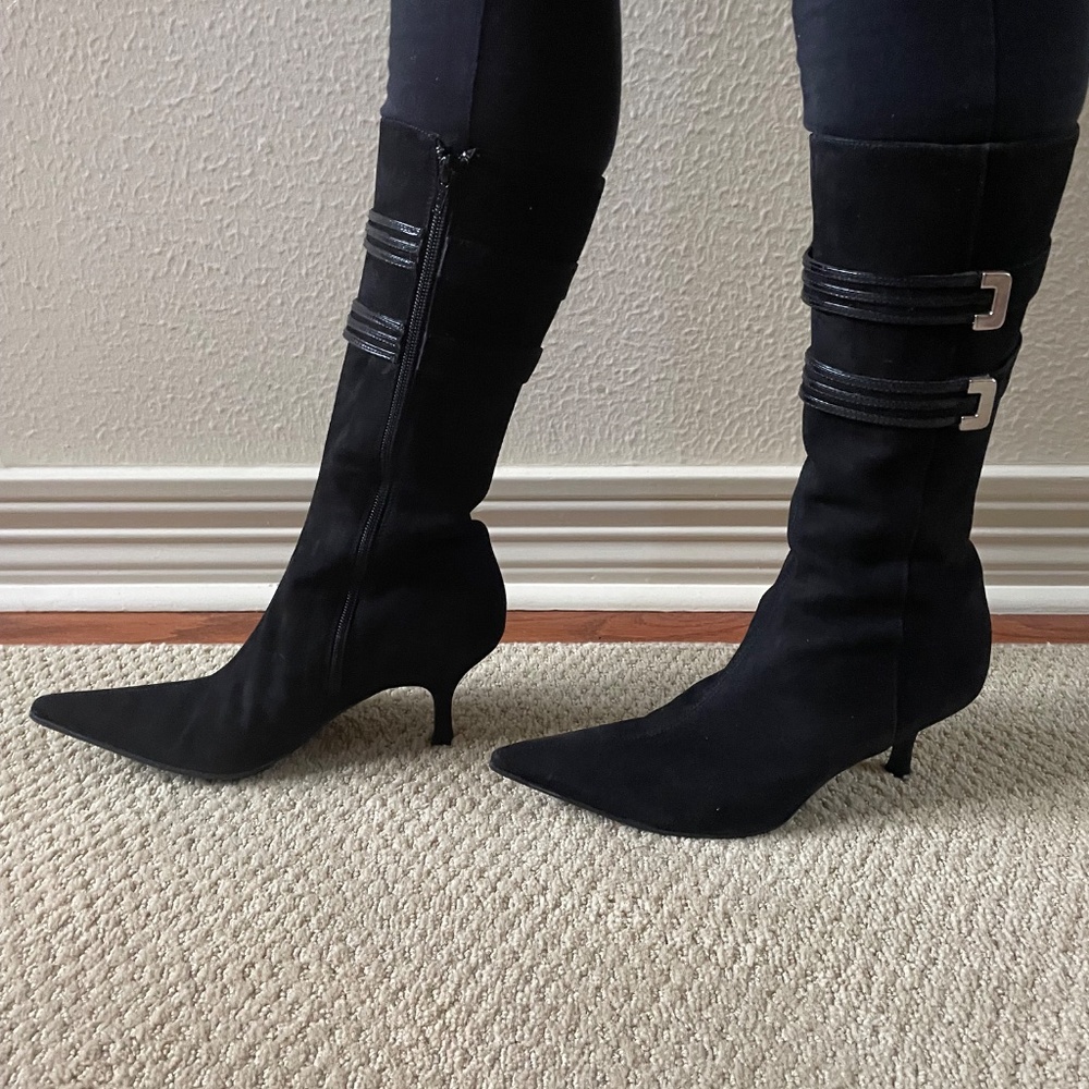 Via Spiga Black Suede Boots (8 US) - Picture 3 of 8